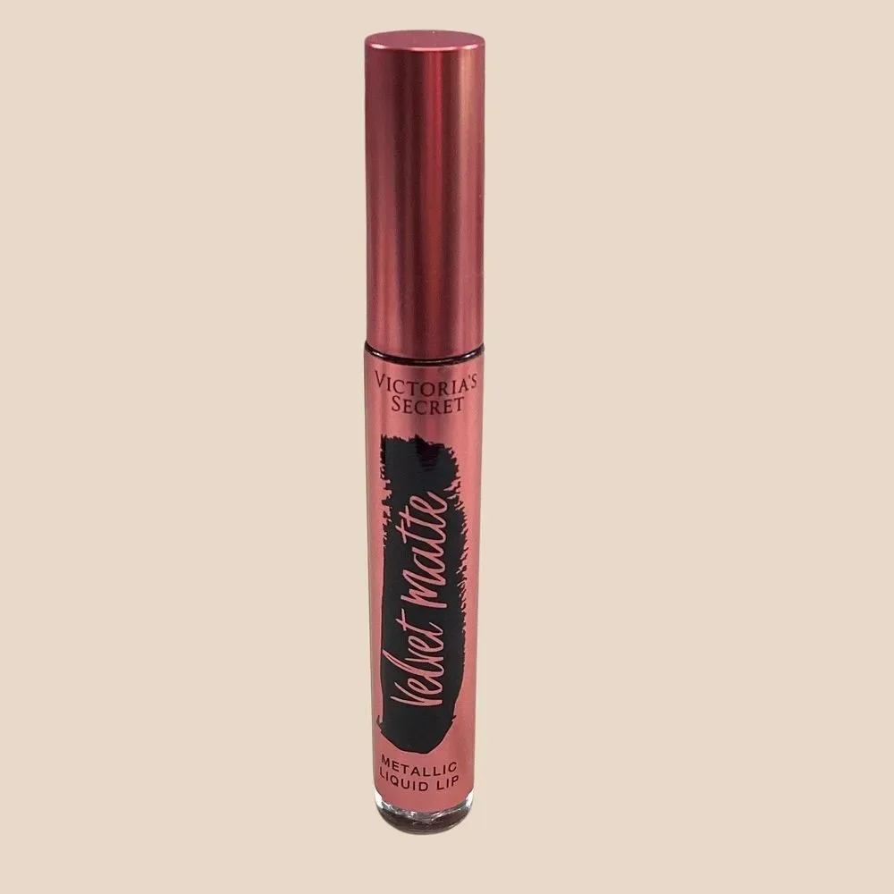 Victoria's Secret Velvet Matte Metallic Liquid Lip Spark Rose Gold Pink 0.11oz